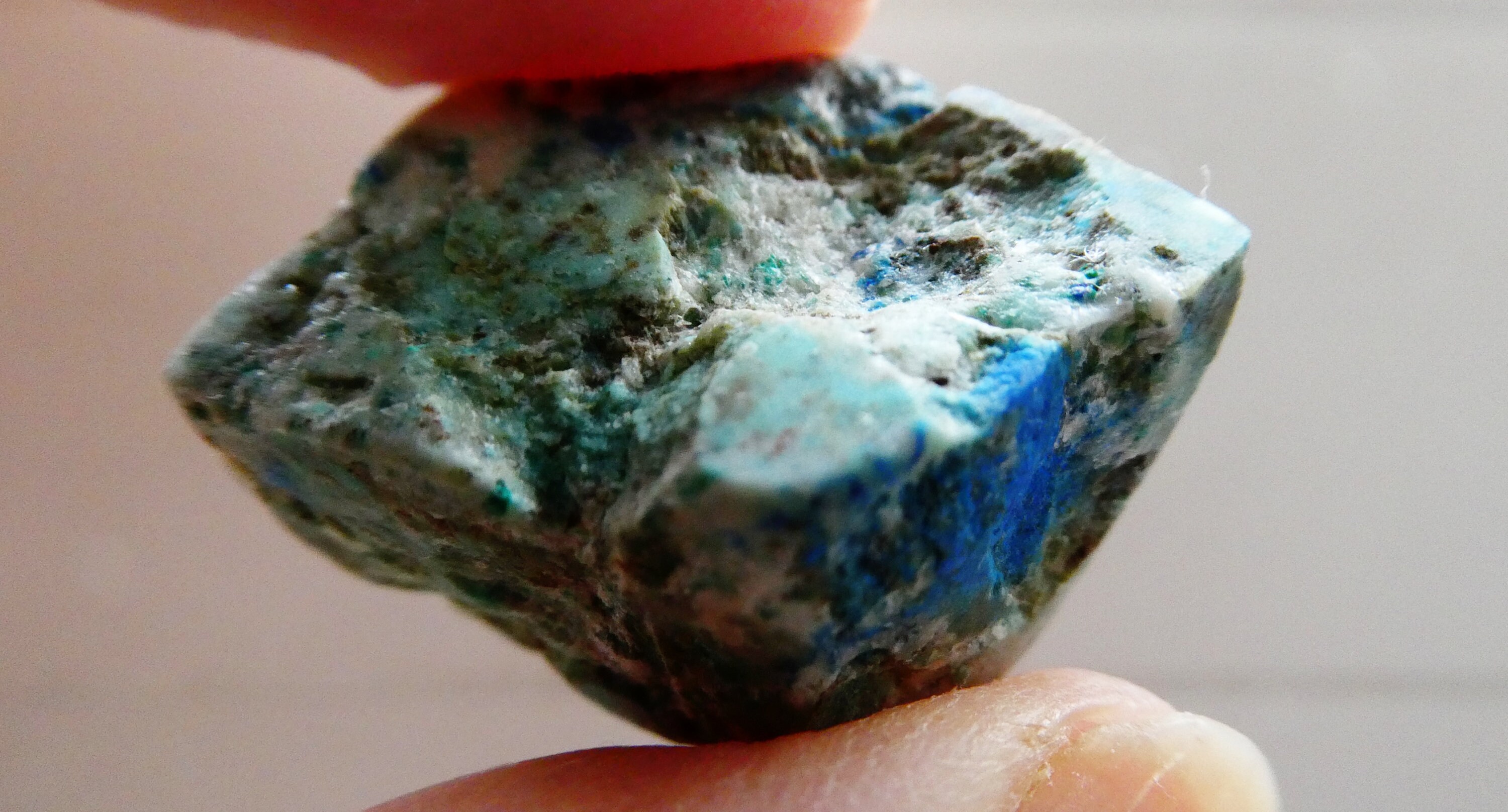 Raw Malachite Azurite 28mm Undrilled- 8g Gemstone-1 Pc- Jewelry Making- Craft Collector Item
