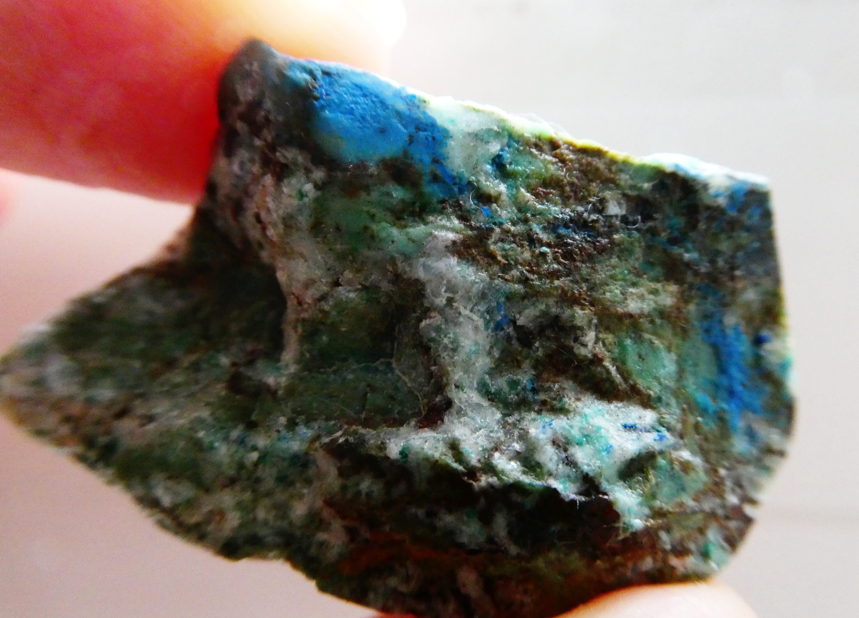 Raw Malachite Azurite 36mm Specimen -16g Undrilled Gemstone- Jewelry Making- Craft Natural Stone