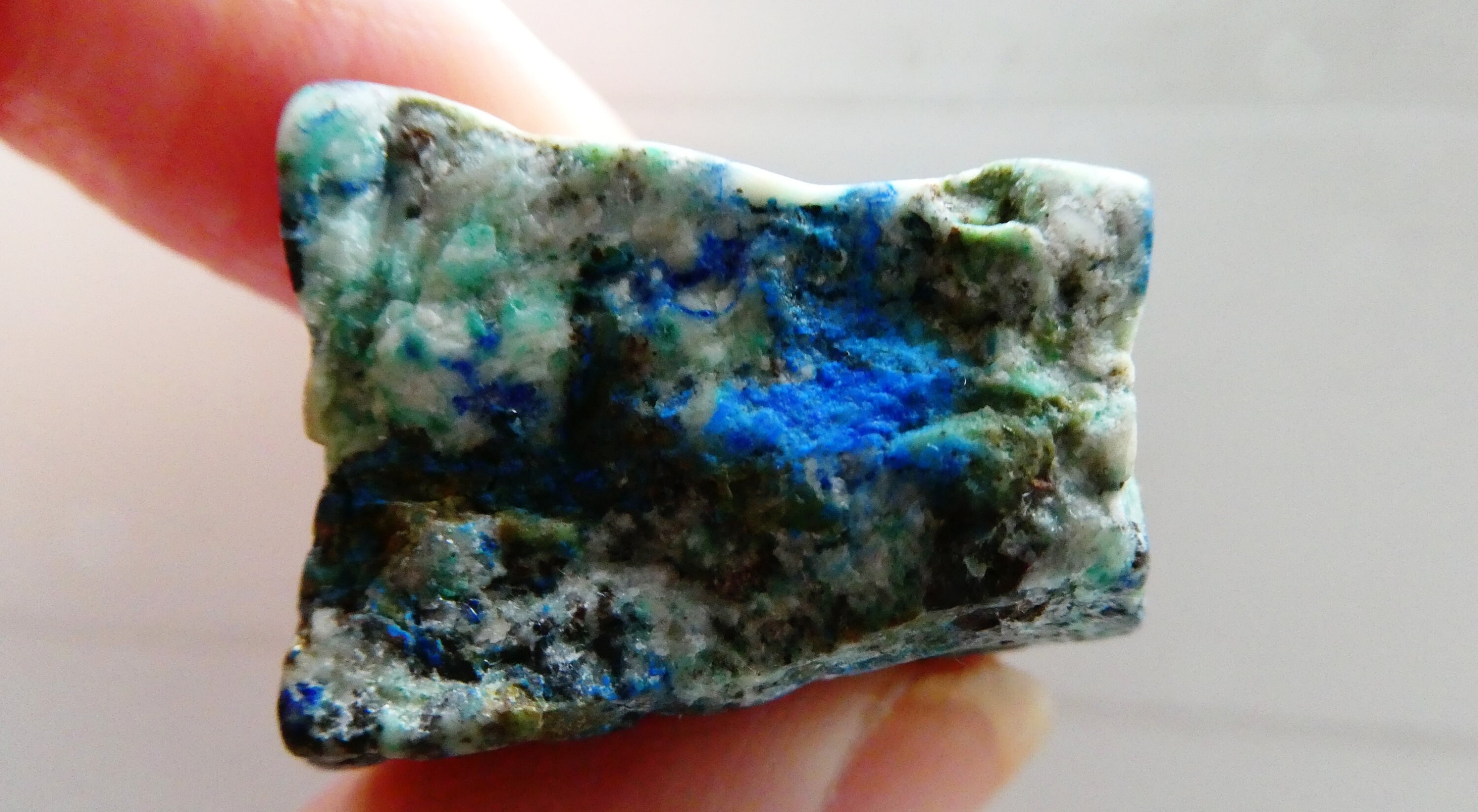 Raw Malachite Azurite 28mm Undrilled -18g Gemstone-jewelry Making- Specimen Colector-craft Beads