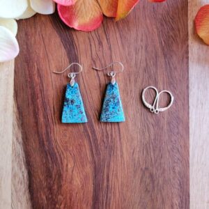 Gorgeous azurite earrings. Sterling silver azurite earrings