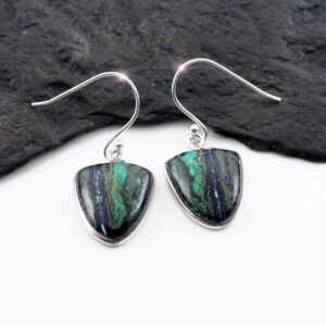 Lakeside - Beautiful Natural Boulder Azurite & Malachite Earrings