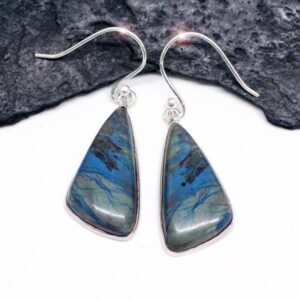 Lakeside - Beautiful Natural Boulder Azurite & Malachite Earrings
