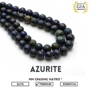 6 Mm - 10 Mm Azurite Faceted Round Shape Beads, Beads For Jewelry Making, Natural Azurite Gemstone Round Ball Beads Strand 18 Inches 6 Mm - 10 Mm Azurite Faceted Round Shape Beads, Beads For Jewelry Making, Natural Azurite Gemstone Round Ball Beads Strand 18 Inches