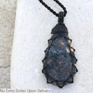 Rough Blue Azurite Crystal Jewelry for Men & Women, Raw Stone Necklace, Mineral Specimen for Nature Lover, Gift for Birthday