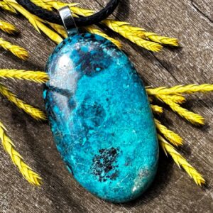 Unisex Azurite, Stainless Steel Necklace with Positive Healing Energy!