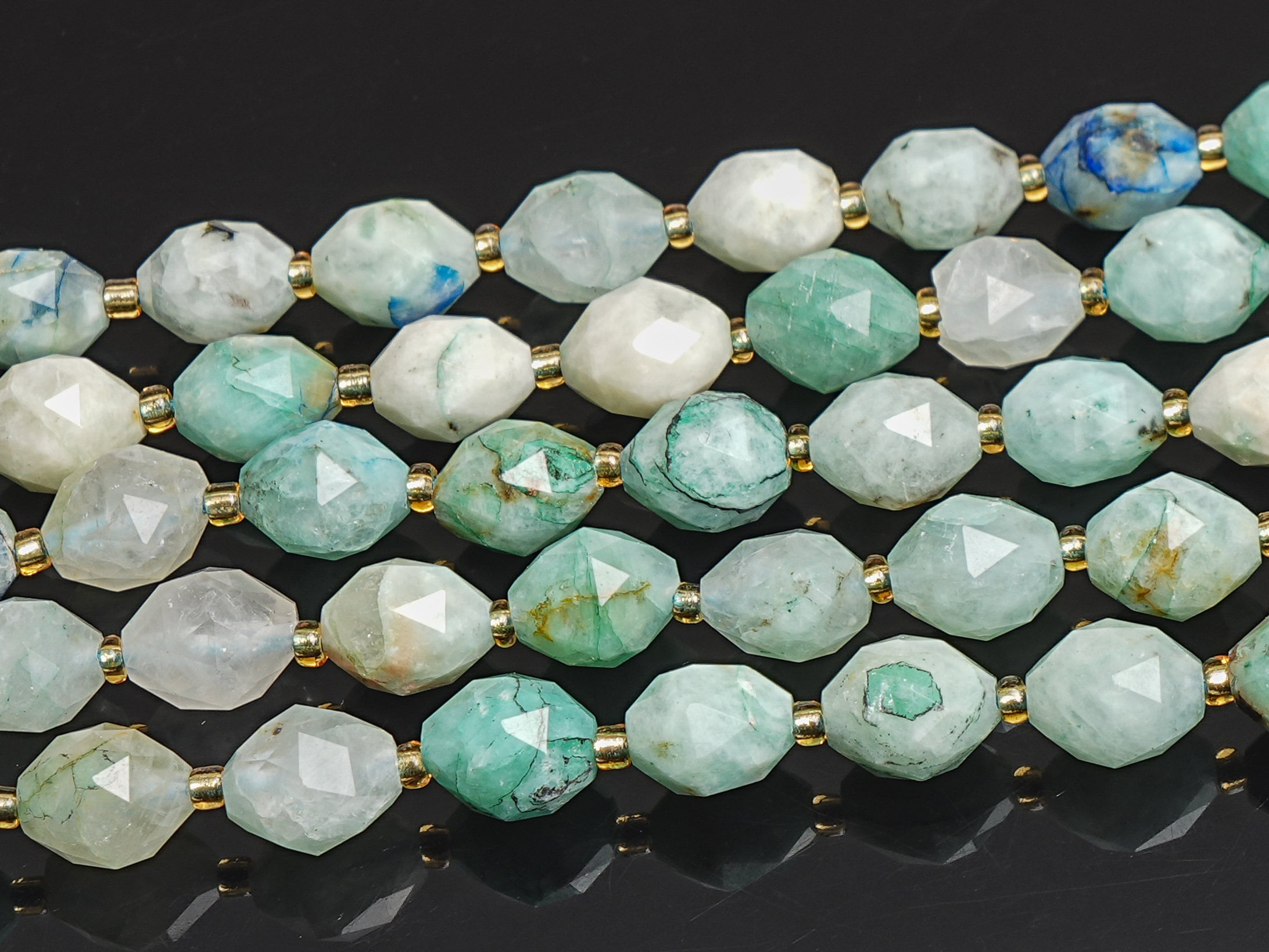 8mm Multicolor Azurite Malachite Quartz Beads Grade Aa Genuine Natural Gemstone Drum Barrel Rice Bead Loose Beads 15"/7.5" Bulk Lot Options