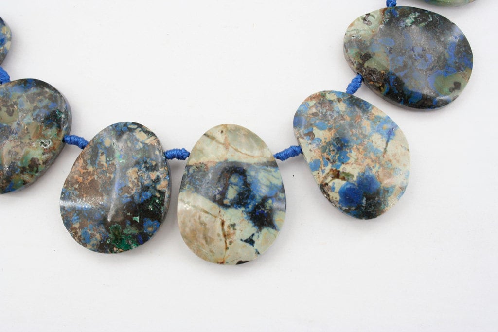 Azurite Freeform Beads (etb01149) Rare/unique Jewelry/vintage Jewelry/gemstone Necklace Azurite Freeform Beads (etb01149) Rare/unique Jewelry/vintage Jewelry/gemstone Necklace