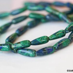 M/ Azurite Malachite 6x16mm Teardrop Beads 15.5" Strand Natural Blue/green Gemstone Beads For Jewelry Making