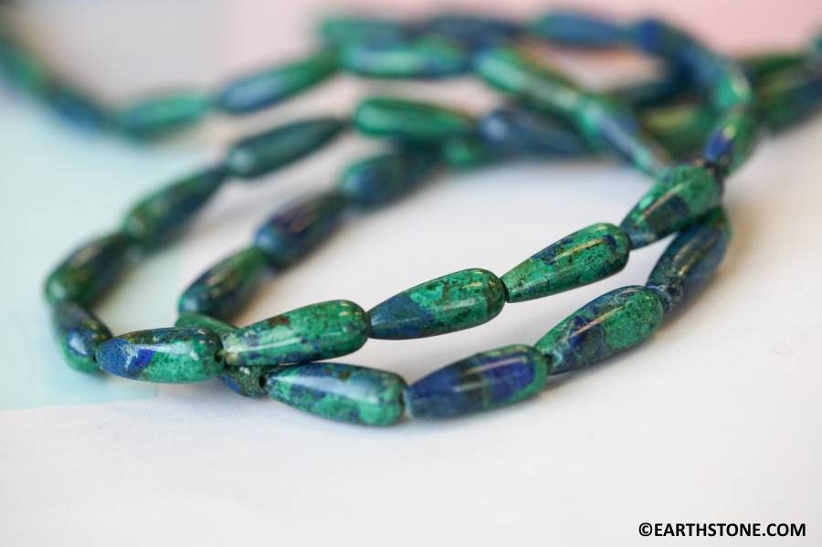 M/ Azurite Malachite 6x16mm Teardrop Beads 15.5" Strand Natural Blue/green Gemstone Beads For Jewelry Making M/ Azurite Malachite 6x16mm Teardrop Beads 15.5" Strand Natural Blue/green Gemstone Beads For Jewelry Making