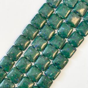 Natural Azurite 16x16x5mm Square Gemstone Beads--15.5 inch strand Natural Azurite 16x16x5mm Square Gemstone Beads--15.5 inch strand