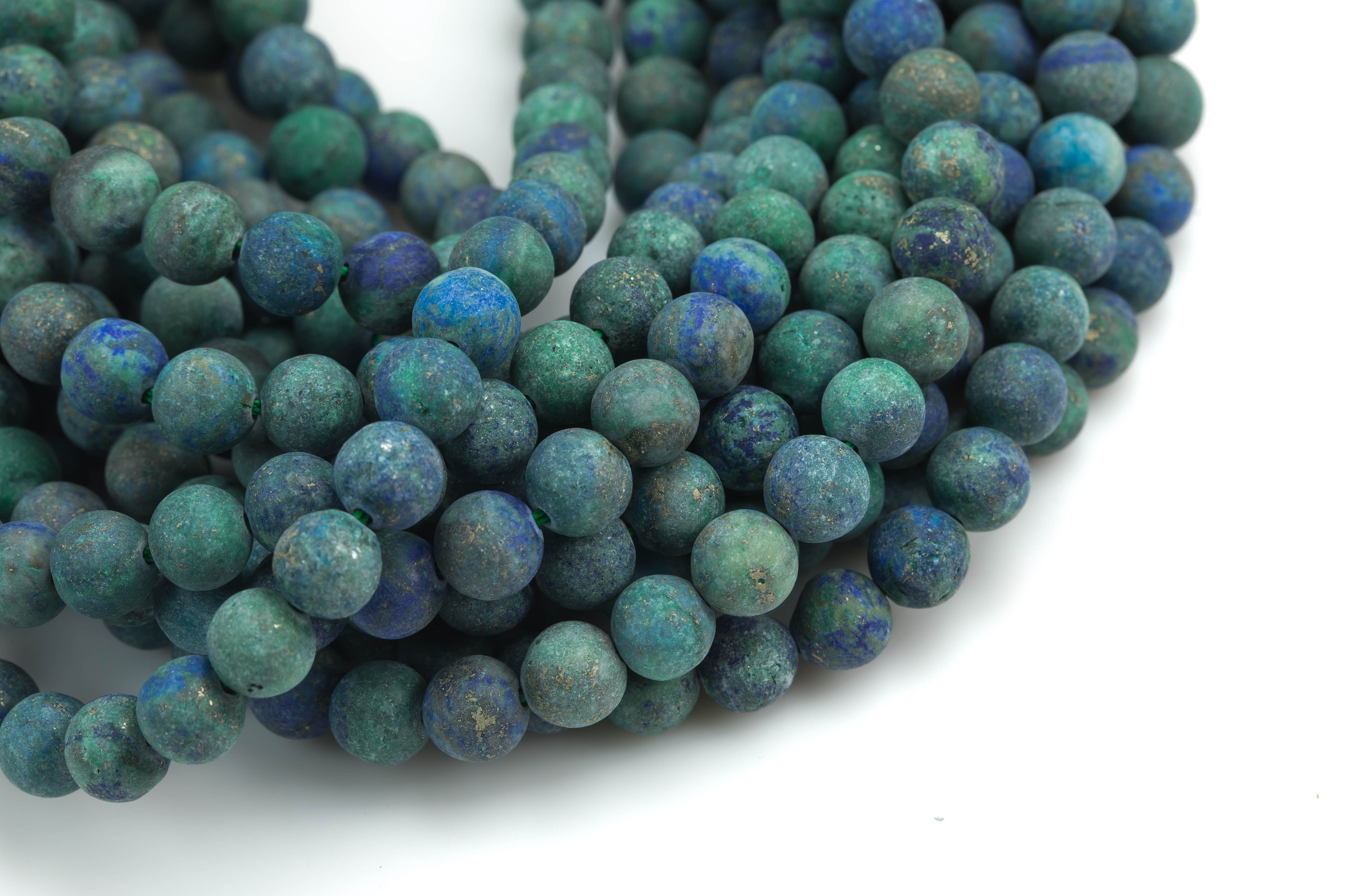 Natural Matte Malachite Azurite Beads Grade Aaa 4mm, 6mm, 8mm, 10mm, 12mm, 14mm- Full 15.5 Inch Strand Aaa Quality Gemstone Beads Natural Matte Malachite Azurite Beads Grade Aaa 4mm, 6mm, 8mm, 10mm, 12mm, 14mm- Full 15.5 Inch Strand Aaa Quality Gemstone Beads