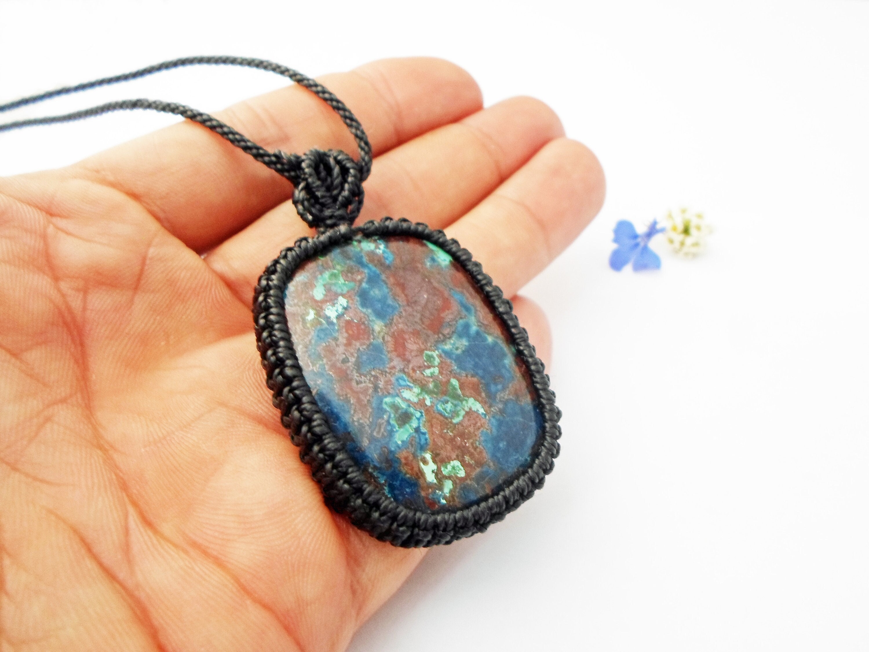 Azurite Pendant - Calming Earthy Tones Azurite Pendant - Calming Earthy Tones