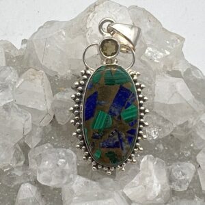 Copper Azurite Malachite Pendant Copper Azurite Malachite Pendant