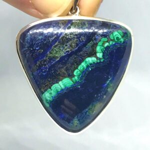 Large! Azurite & Malachite Pendant - Sterling Silver - Azurite Necklace - Malachite Necklace - Birthstone Jewelry - Rare Crystal Large! Azurite & Malachite Pendant - Sterling Silver - Azurite Necklace - Malachite Necklace - Birthstone Jewelry - Rare Crystal