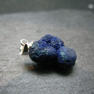 Azurite Nodule Crystal Sterling Silver Pendant From Russia - 0.9" - 3.66 Grams Azurite Nodule Crystal Sterling Silver Pendant From Russia - 0.9" - 3.66 Grams