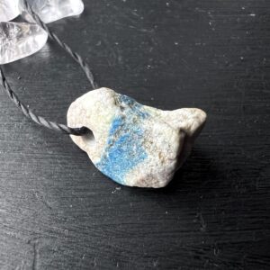 TINY! Raw Azurite Malachite from Austria in Limestone Matrix, drilled Pendant TINY! Raw Azurite Malachite from Austria in Limestone Matrix, drilled Pendant