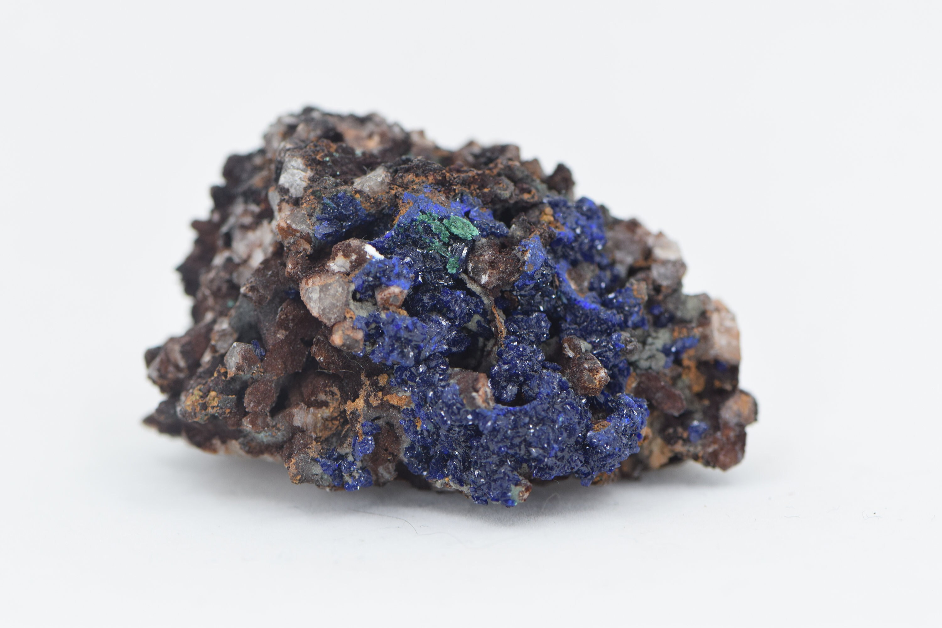 Druzy Azurite With Malachite Over Quartz Points Druzy Azurite With Malachite Over Quartz Points