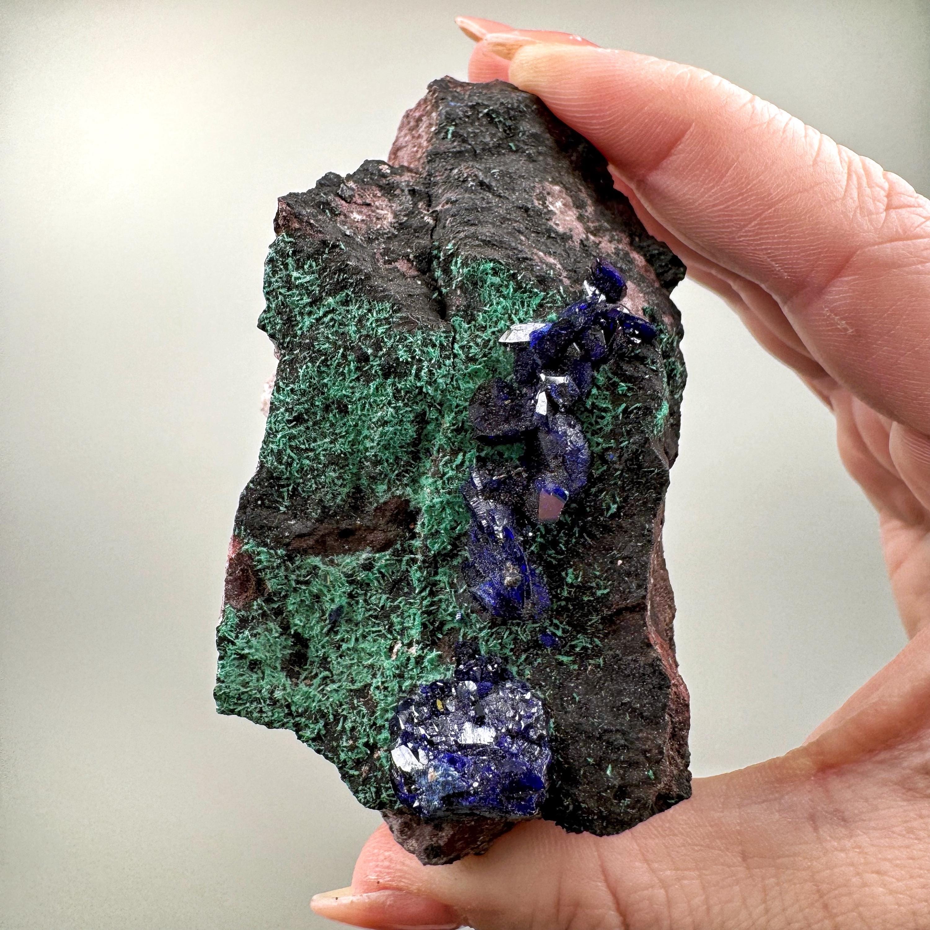 Azurite & Malachite | 145g | - #5 (raw Blue Green Crystal Specimen, Throat Chakra, Healing Stone, Calming)