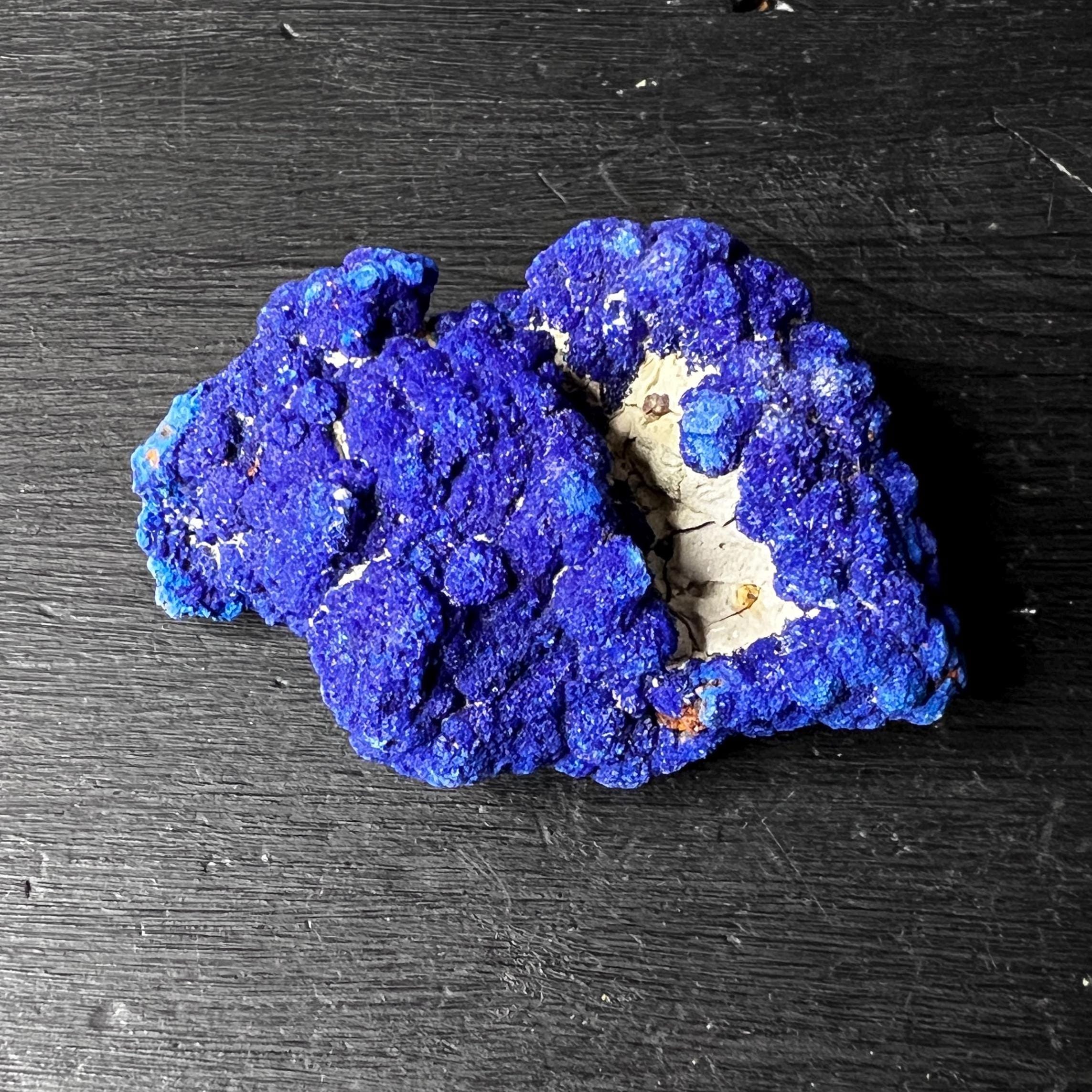 Azurite Crystal Cluster | Raw Blue Druzy Specimen Peru | Third Eye Intuition Stone