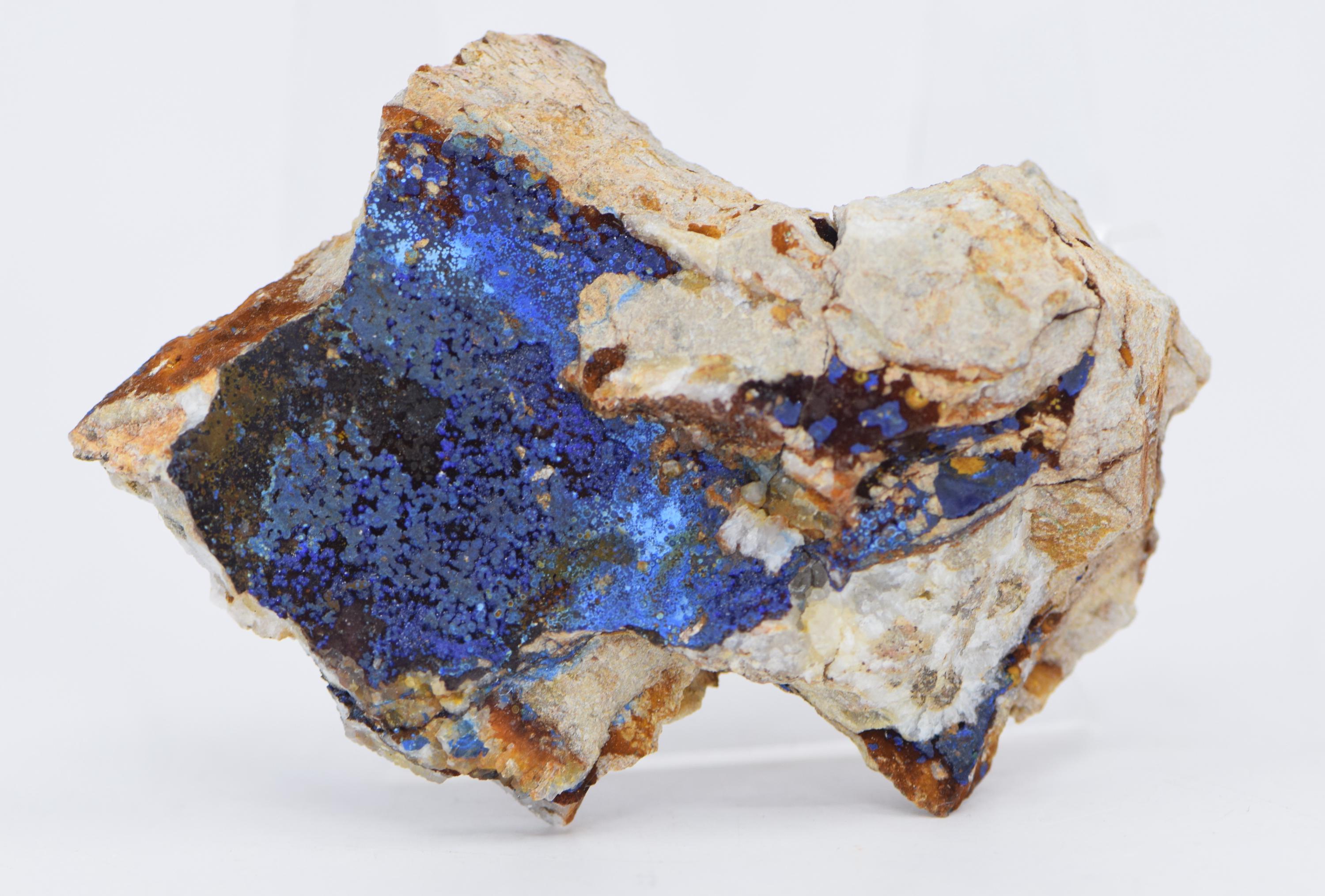 Azurite Druzy Mineral Specimen, Mined In Mexico