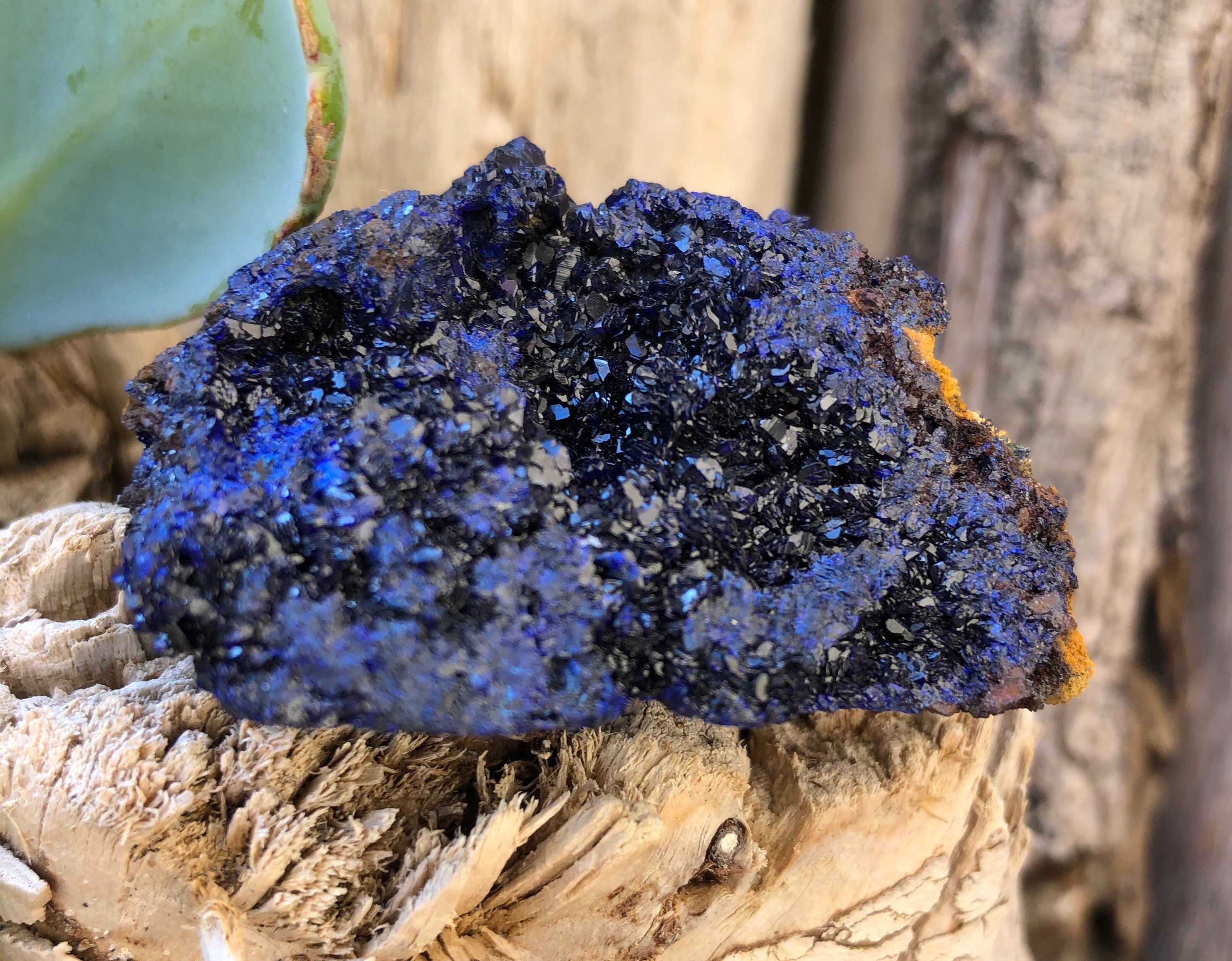 Gemmy Azurite Stone, China Azure Mineral Specimen