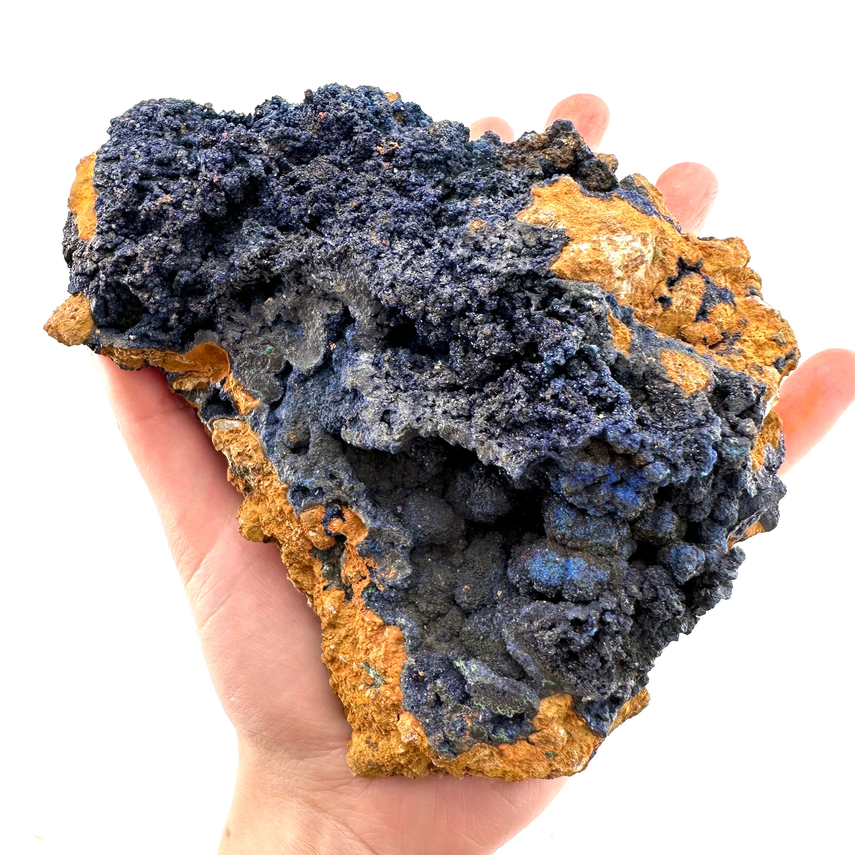Raw Azurite With Malachite Specimen, Congo Mineral Raw Azurite With Malachite Specimen, Congo Mineral