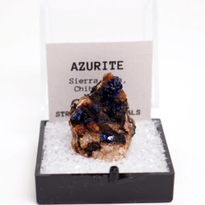 Azurite Mexico - Thumbnail Box Mineral Specimen