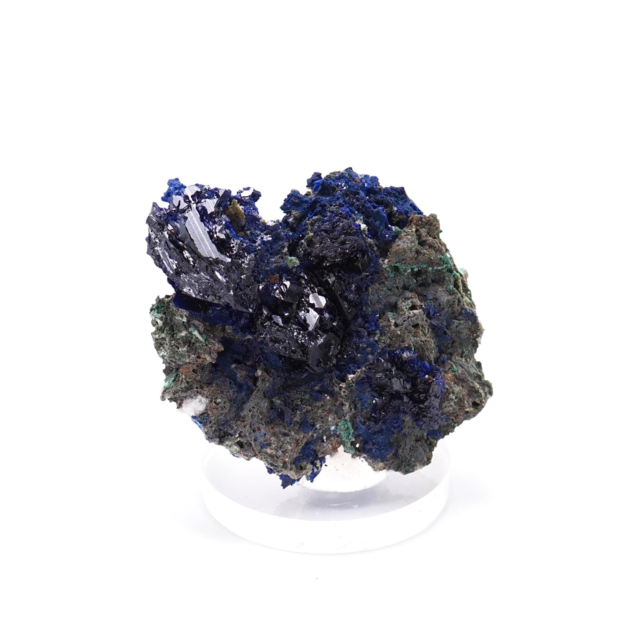 Azurite Mineral Specimen: Natural Stone From Tsumeb Mine, Namibia (37mm X 39mm X 21mm)