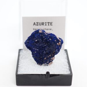 Azurite Morocco - Mineral Specimen Thumbnail Box Azurite Morocco - Mineral Specimen Thumbnail Box