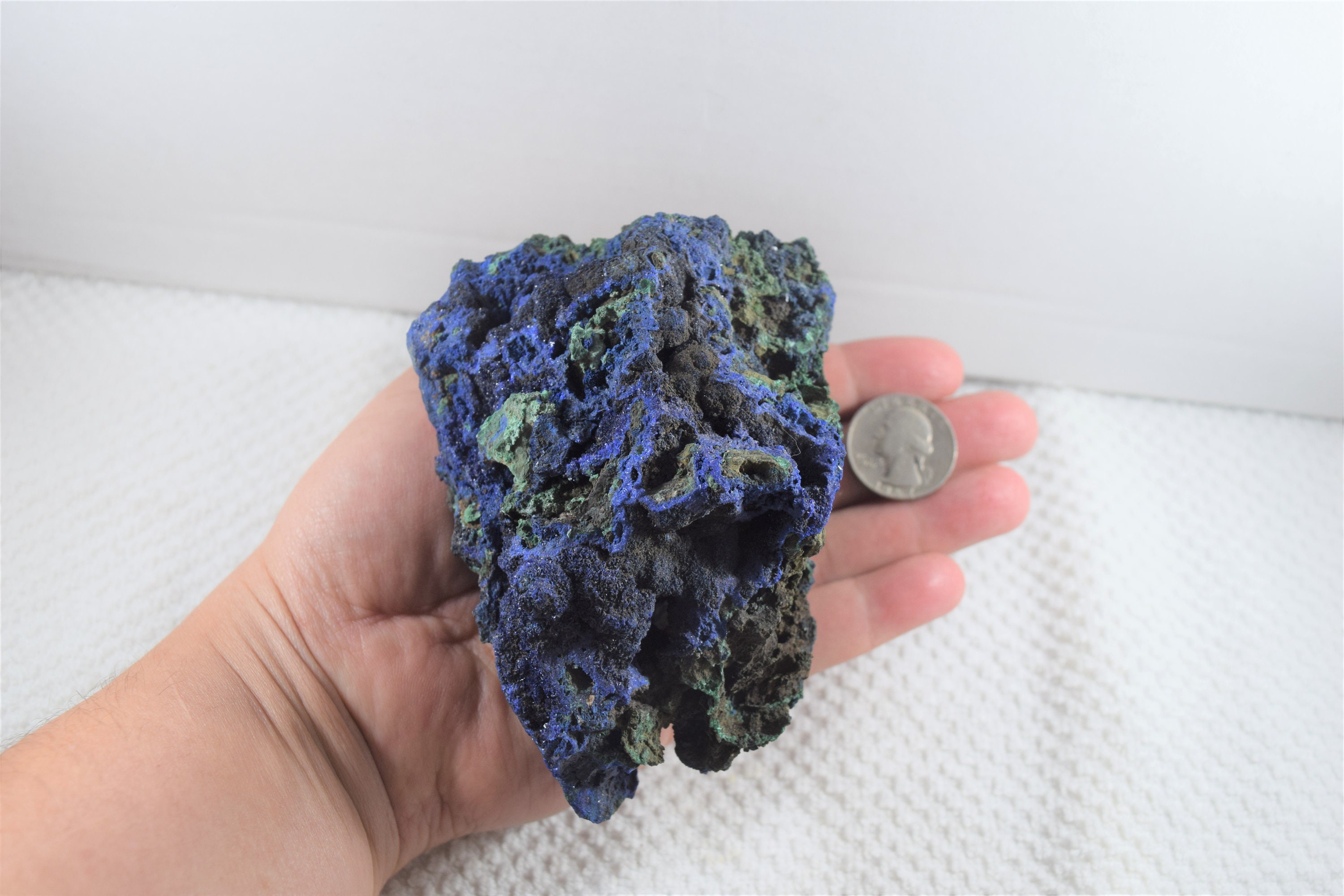 Over 1 Lb Rough Azurite With Malachite Over 1 Lb Rough Azurite With Malachite