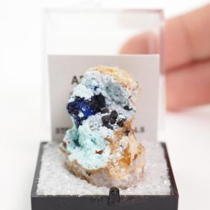 Azurite Sierra Rica, Mexico Mineral Specimen Thumbnail Box Azurite Sierra Rica, Mexico Mineral Specimen Thumbnail Box