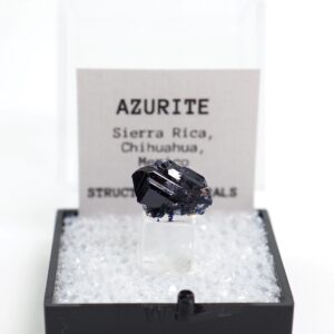 Azurite Sierra Rica, Mexico Mineral Specimen Thumbnail Box Azurite Sierra Rica, Mexico Mineral Specimen Thumbnail Box