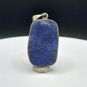 Raw Azurite Silver Amulet | Deep Blue Crystal Raw Azurite Silver Amulet | Deep Blue Crystal