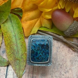 Azurite And Malachite Statement Ring