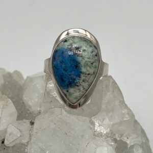Azurite in Granite Ring, Size 10