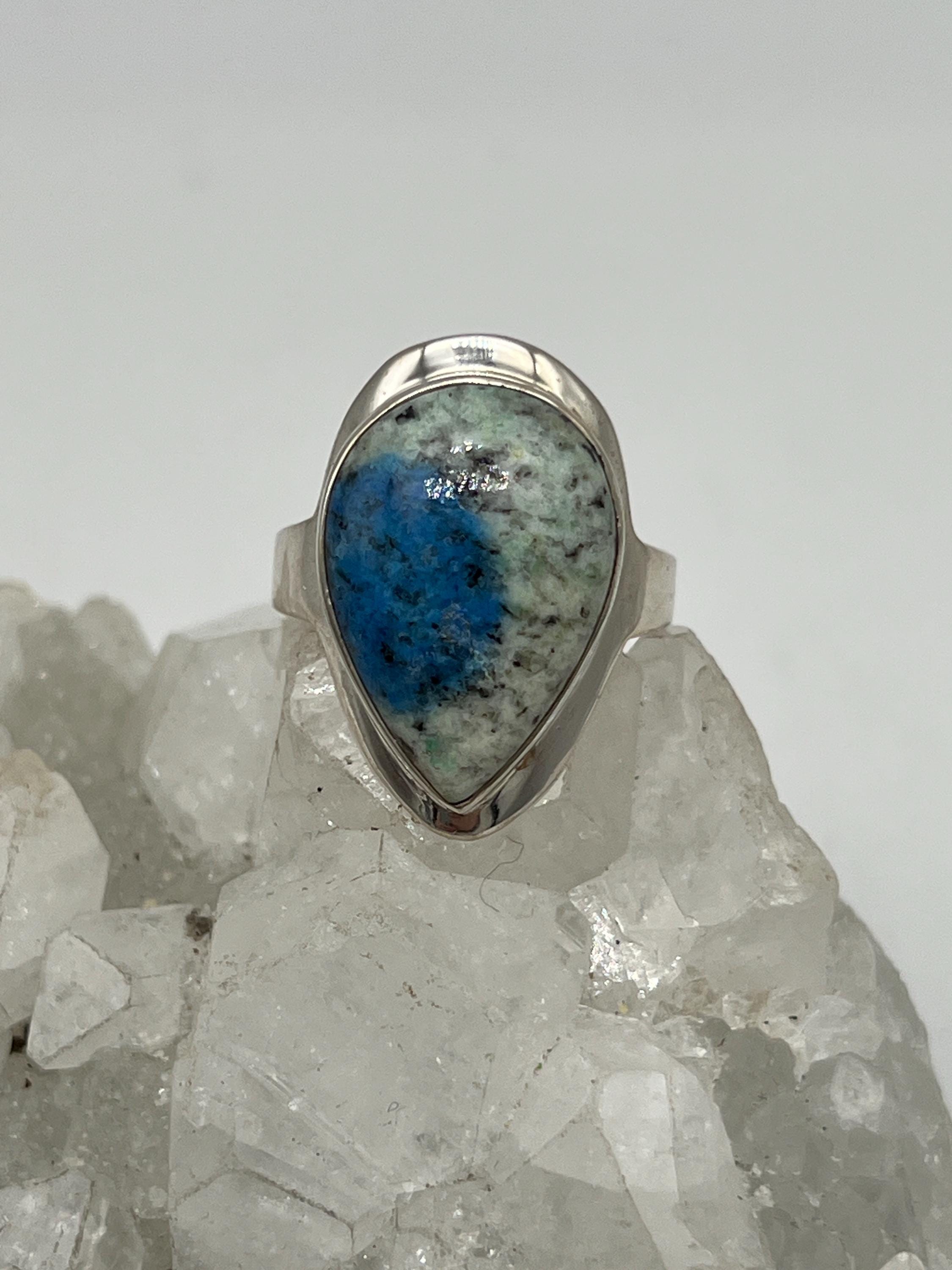 Azurite In Granite Ring, Size 10 Azurite In Granite Ring, Size 10