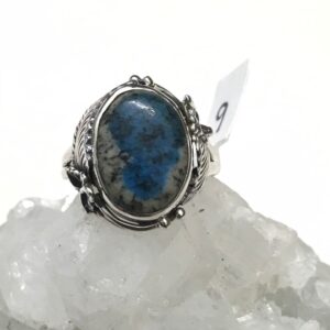 Azurite in Granite Ring, Size  9