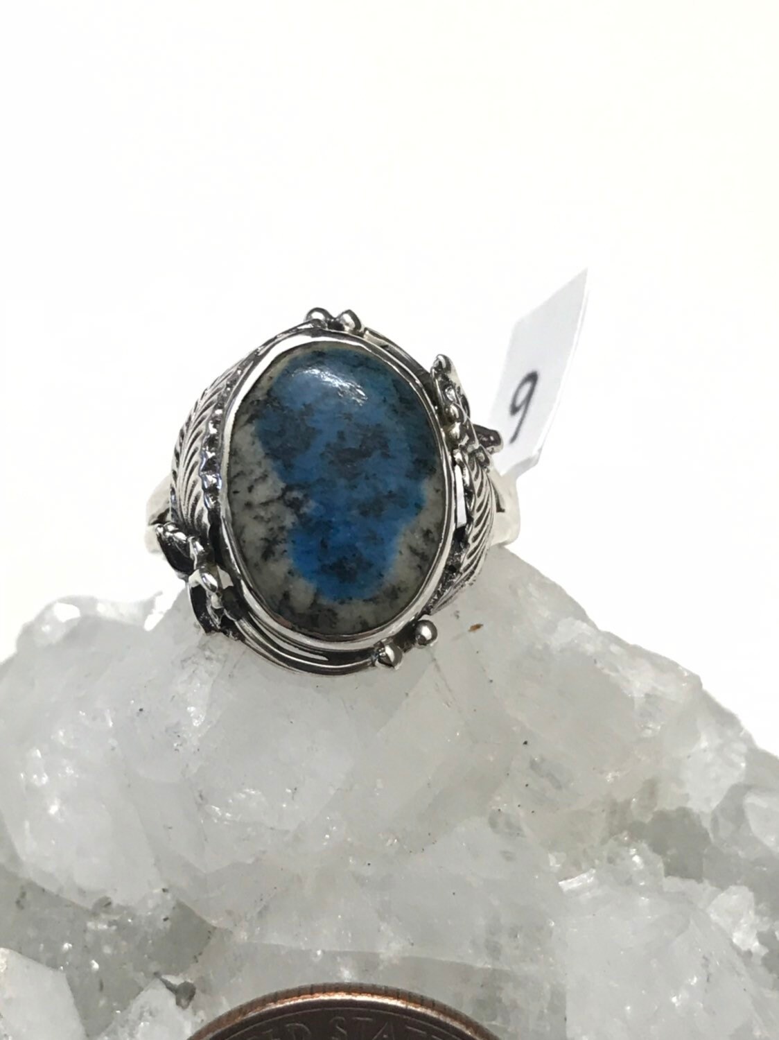 Azurite In Granite Ring, Size 9 Azurite In Granite Ring, Size 9