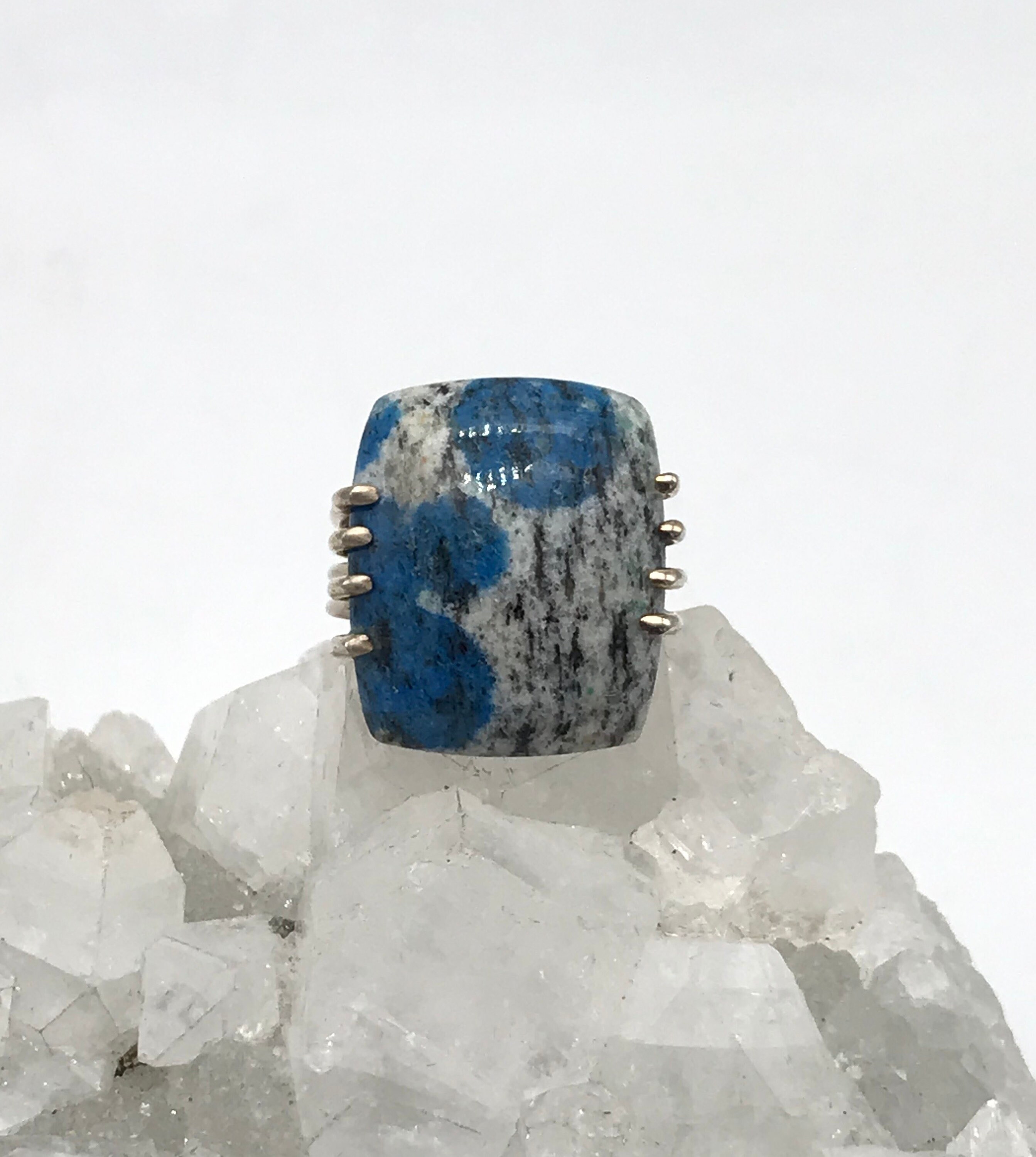 Azurite In Granite Ring, Size 7 Azurite In Granite Ring, Size 7
