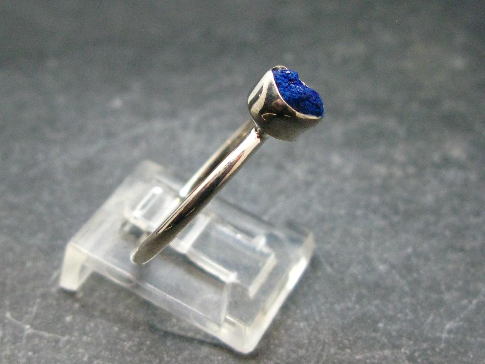 Royal Blue Rough Azurite Sterling Silver Ring - Size 9 - 2.07 Grams Royal Blue Rough Azurite Sterling Silver Ring - Size 9 - 2.07 Grams