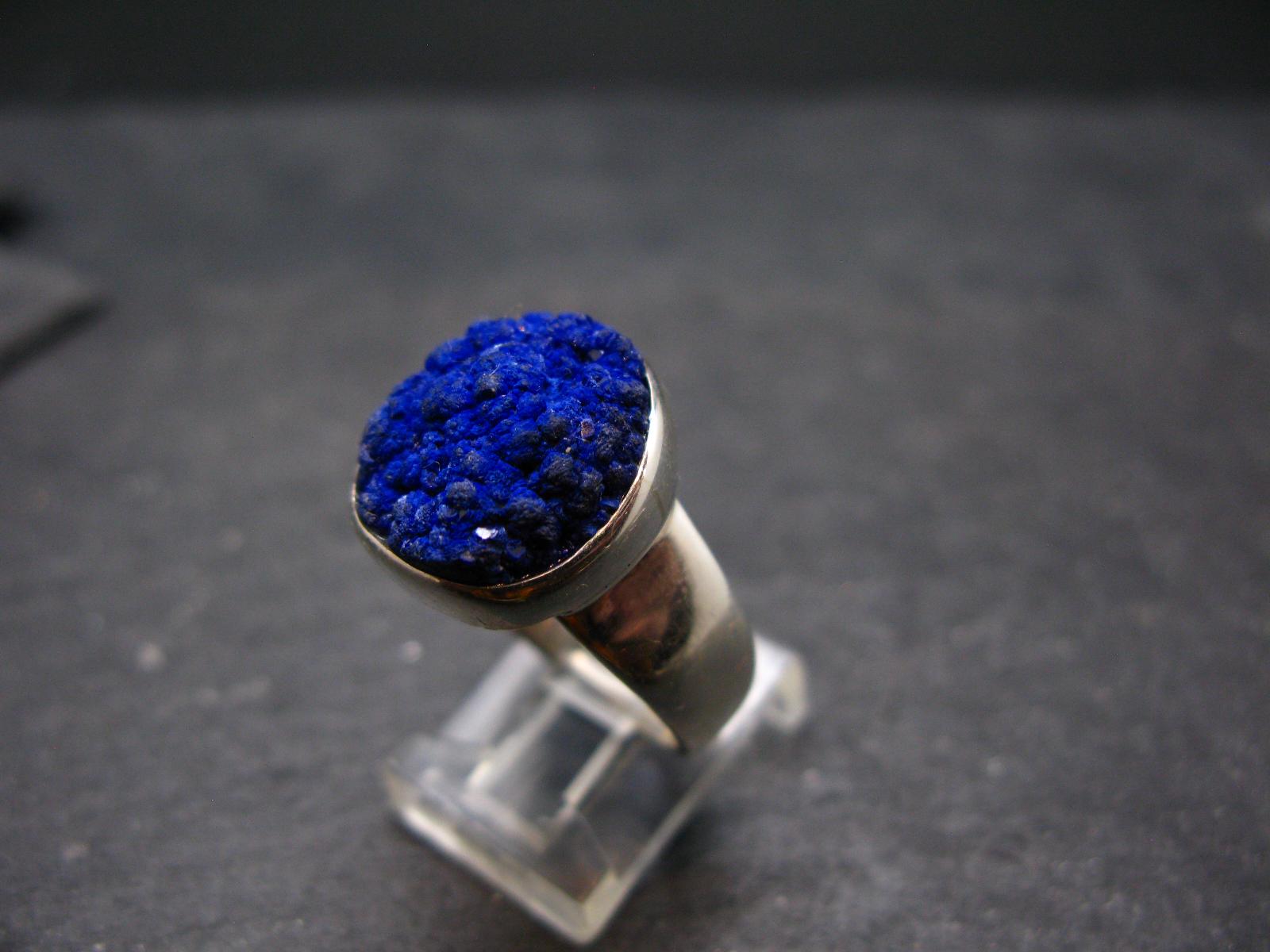 Royal Blue Rough Azurite Sterling Silver Ring - Size 7.5 - 8.33 Grams Royal Blue Rough Azurite Sterling Silver Ring - Size 7.5 - 8.33 Grams