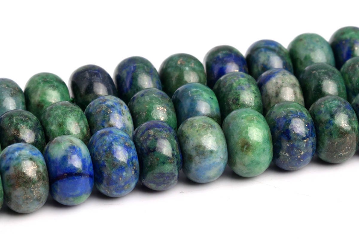 8x5mm Azurite Beads Grade Aaa Natural Gemstone Full Strand Rondelle Loose Beads 15" Bulk Lot 1,3,5,10 And 50 (103168-711)