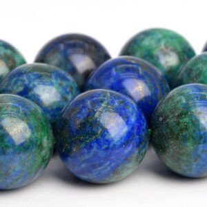15-16MM Azurite Beads Grade AAA Natural Gemstone Full Strand Round Loose Beads 15" BULK LOT 1,3,5,10 and 50 (103610-948)