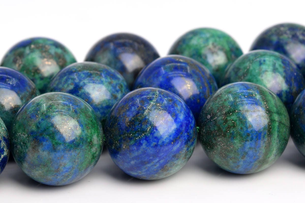 15-16mm Azurite Beads Grade Aaa Natural Gemstone Full Strand Round Loose Beads 15" Bulk Lot 1, 3, 5, 10 And 50 (103610-948)