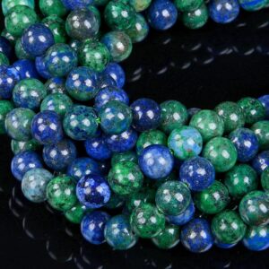 4mm Azurite Gemstone Blue Green Round 4mm Loose Beads 15.5 inch Full Strand (90112349-131)