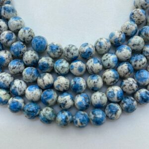 8mm Round K2 Gemstone Beads. 15” Strand, Approx 48 Beads. Found In Karakoram Mountains Bordering China And Pakistan. Granite With Azurite. 8mm Round K2 Gemstone Beads. 15” Strand, Approx 48 Beads. Found In Karakoram Mountains Bordering China And Pakistan. Granite With Azurite.