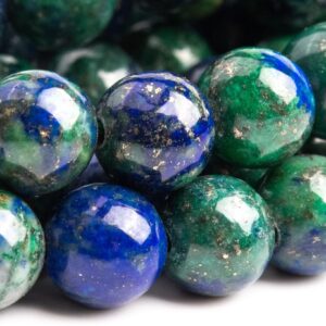 Azurite Gemstone Beads 8mm Green & Blue Round Aaa Quality Loose Beads (101114)