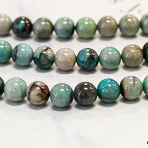 M/ Azurite 10mm/ 12mm Round 15" Strand Genuine Gemstone Beads For Jewelry Making