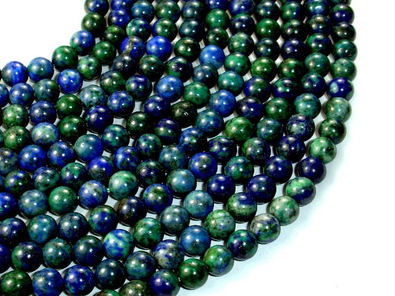 Azurite Malachite Beads, Round, 6mm (6.5mm), 15.5 Inch, Full Strand, Approx 60 Beads, Hole 1mm, A Quality (129054004) Azurite Malachite Beads, Round, 6mm (6.5mm), 15.5 Inch, Full Strand, Approx 60 Beads, Hole 1mm, A Quality (129054004)