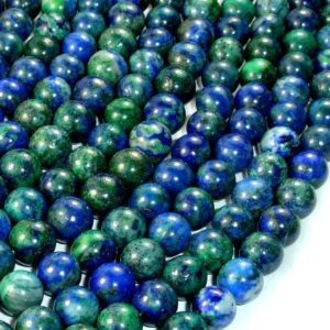 Azurite Malachite Beads, 8mm (8.5 mm), Round, 15.5 Inch, Full strand, Approx 47 beads, Hole 1mm, A quality (129054005)
